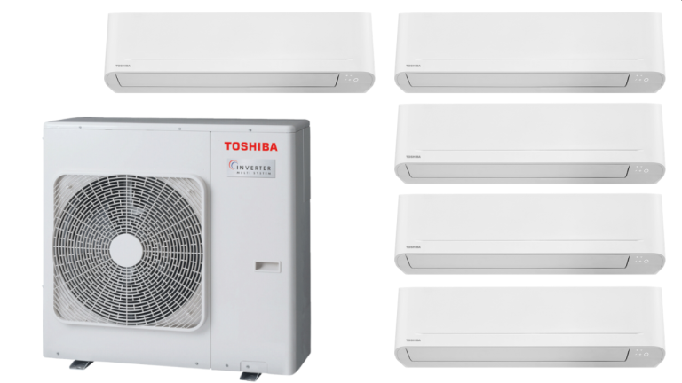 Toshiba multi klima uređaj, komplet RAS 5M34G3AVG E RAS B10E2KVG E x5 1