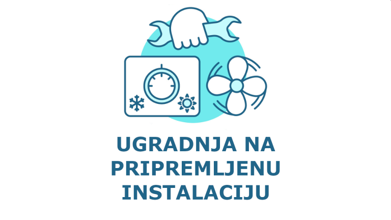 Ugradnja klima uređaja na pripremljenu instalaciju