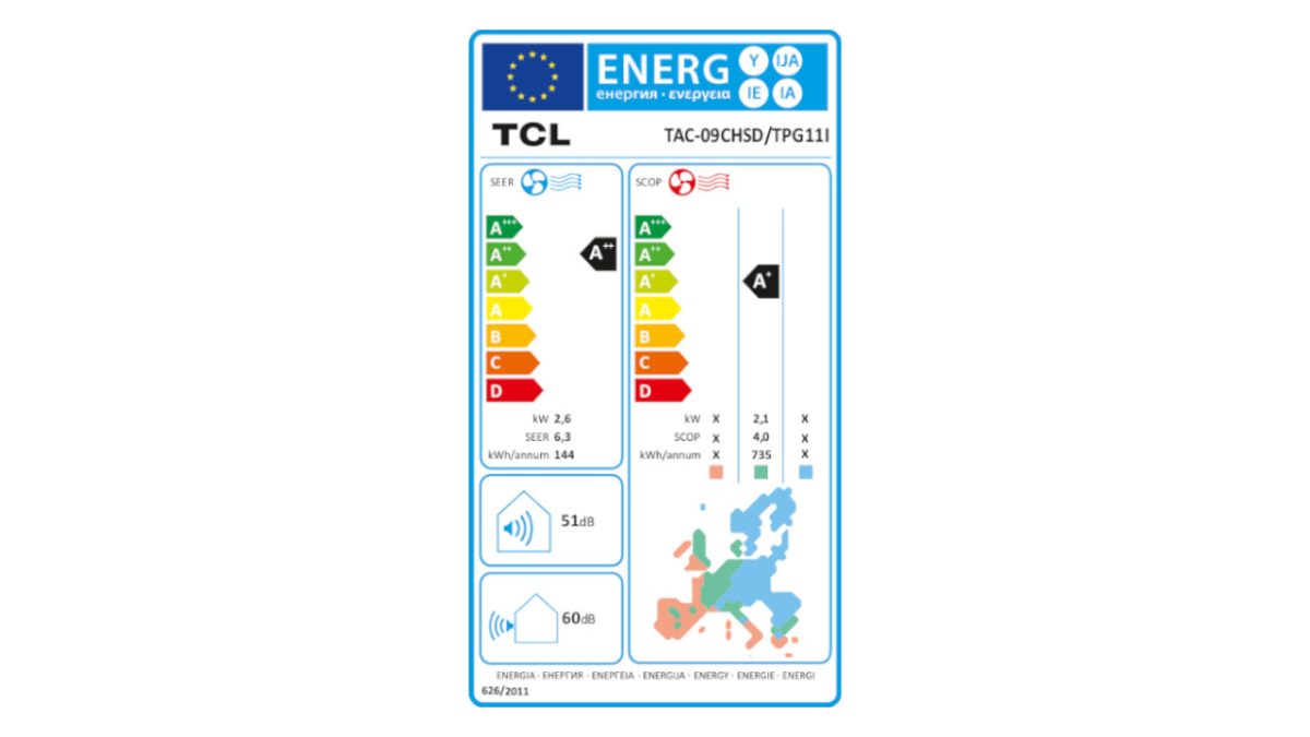 TCL energetska naljepnica Ocarina09