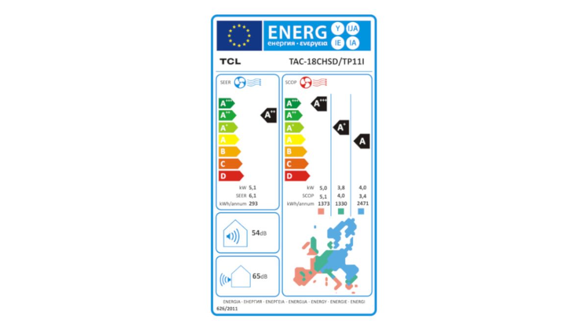 TCL energetska naljepnica Ocarina18