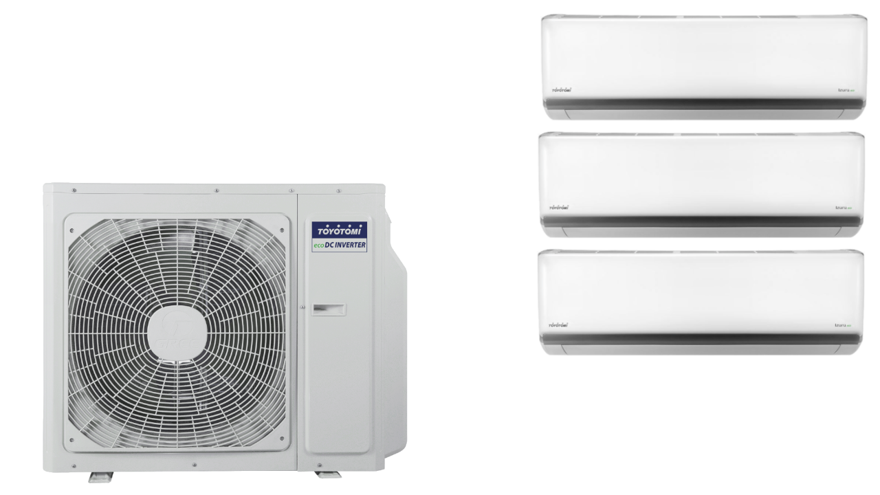 Toyotomi trial Toyotomi multi klima uređaj, komplet MFMR32-24INV-3/TRN-828ZR + TRN-835ZR x2 - Slika 1
